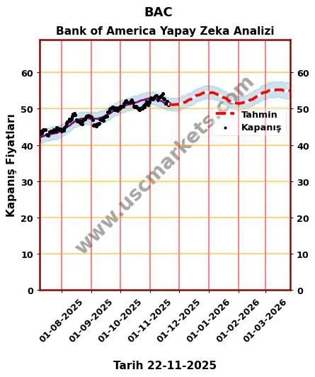 BAC hisse hedef fiyat 2024 Bank of America grafik