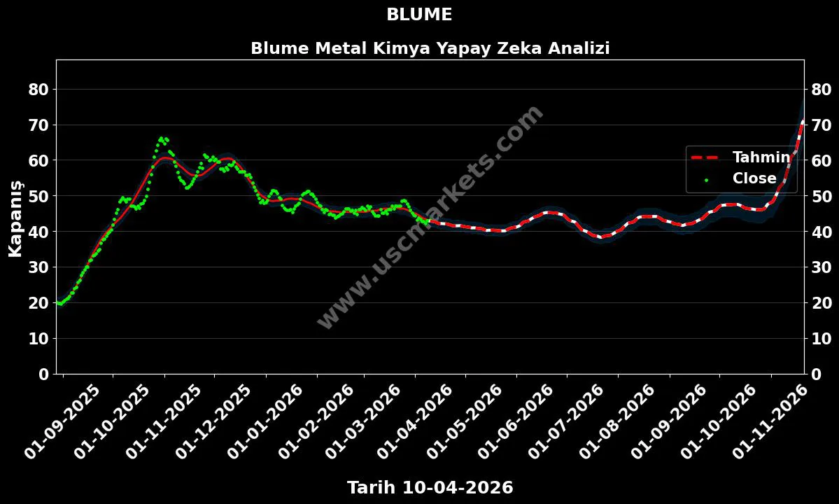 BLUME hisse hedef fiyat 2026 Blume Metal Kimya grafik