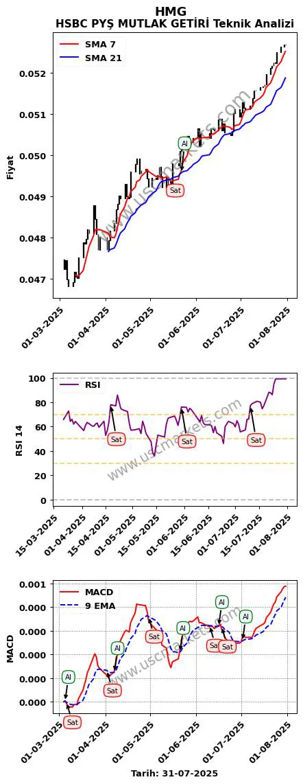 HMG al veya sat HSBC PYŞ MUTLAK GETİRİ grafik analizi HMG fiyatı