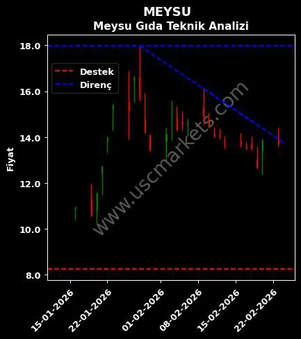 MEYSU destek direnç Meysu Gıda teknik analiz grafik MEYSU fiyatı