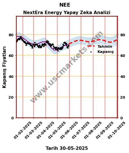 NEE hisse hedef fiyat 2024 NextEra Energy grafik