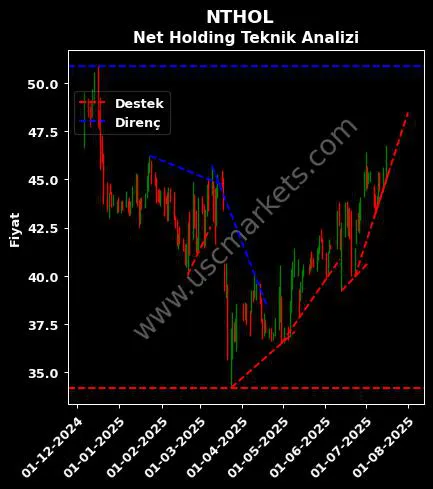 NTHOL destek direnç NET HOLDİNG A.Ş. teknik analiz grafik NTHOL fiyatı