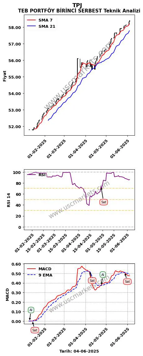 TPJ al veya sat TEB PORTFÖY BİRİNCİ SERBEST grafik analizi TPJ fiyatı