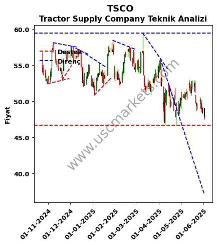 TSCO destek direnç Tractor Supply Company teknik analiz grafik TSCO fiyatı