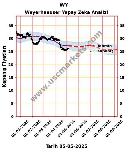 WY hisse hedef fiyat 2024 Weyerhaeuser grafik