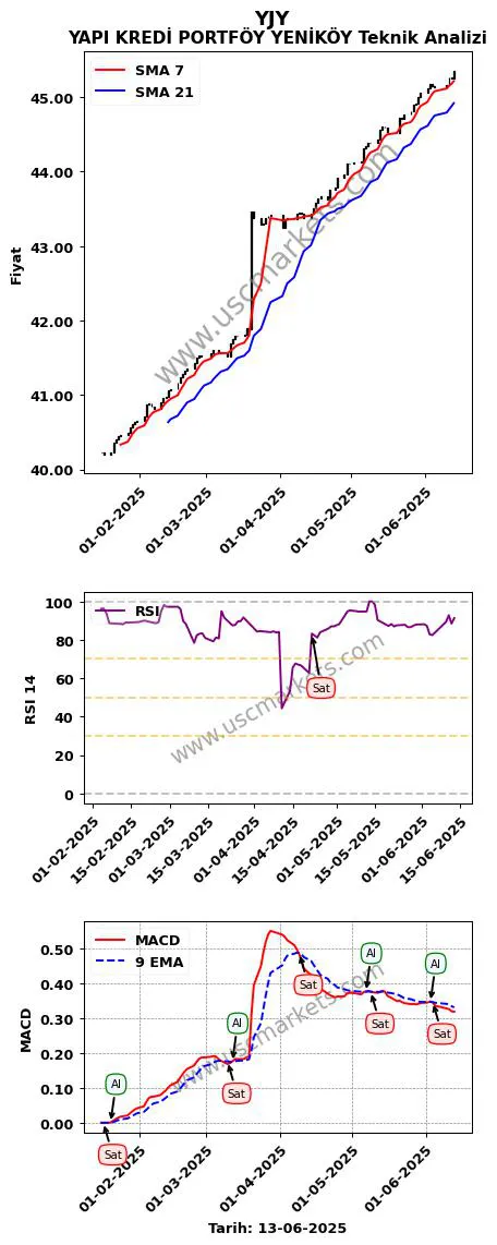 YJY al veya sat YAPI KREDİ PORTFÖY YENİKÖY grafik analizi YJY fiyatı
